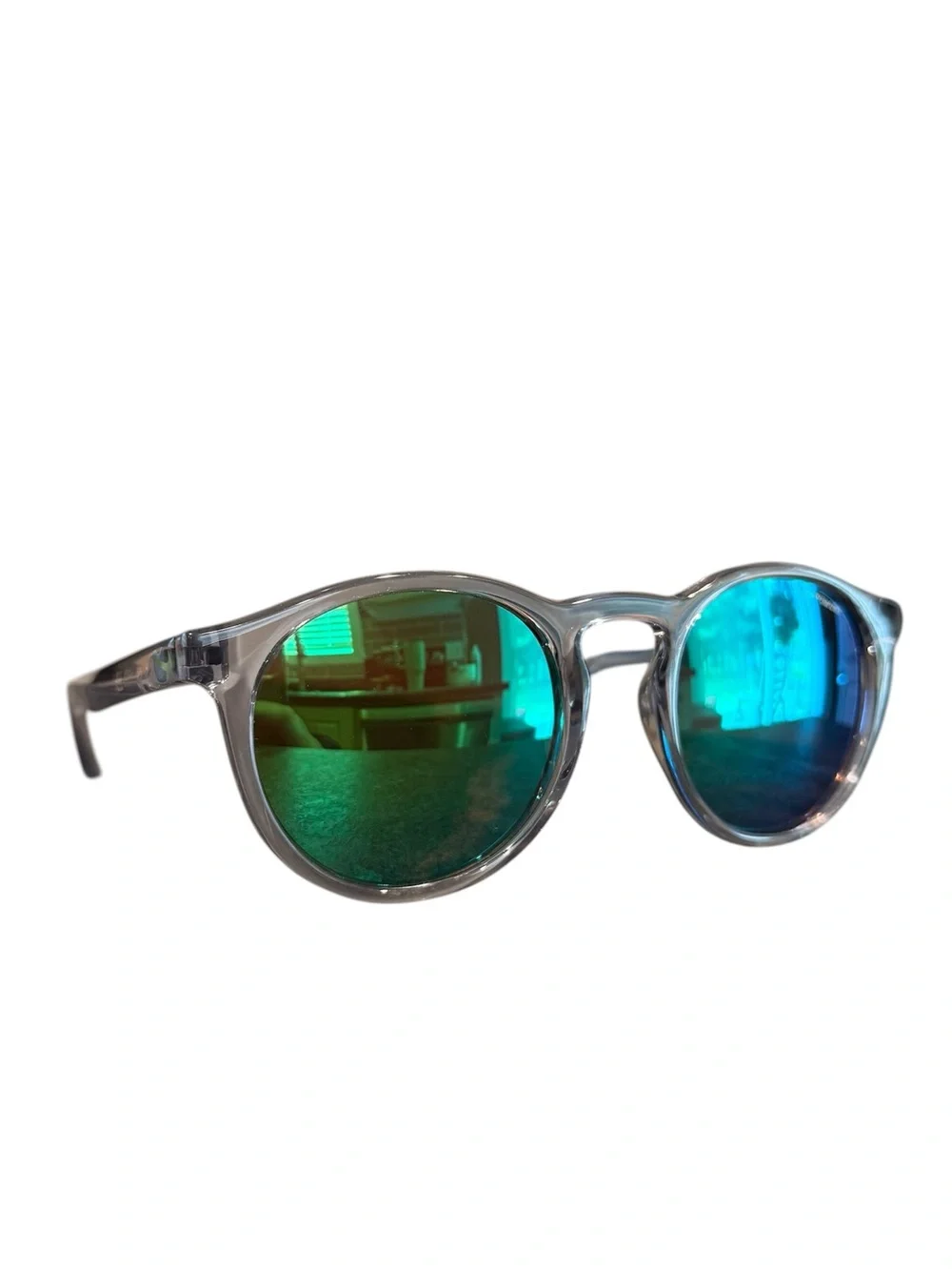 Nike Swerve polarized men’s sunglasses purple round iridescent FD1850012